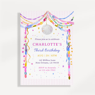 Pastel Disco Ball Paper Garlands Birthday 