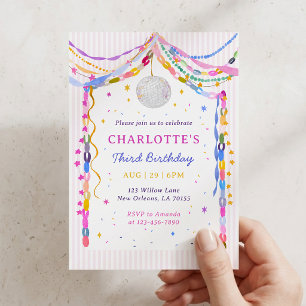 Pastel Disco Ball Paper Garlands Birthday