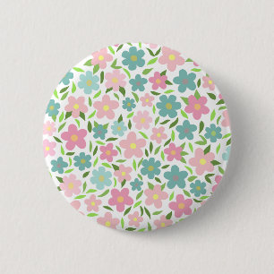 Pastel Ditsy Floral Shabby Chic Coquette 6 Cm Round Badge