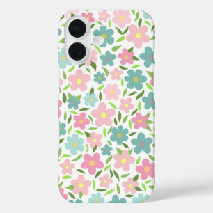 Pastel Ditsy Floral Shabby Chic Coquette iPhone 16 Case