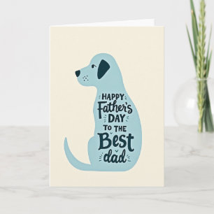 Pastel Dog Best Dad Card