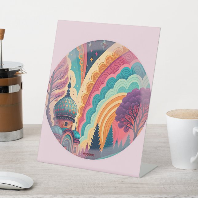 Pastel Dome Rainbow Display Sign – Customisable (In SItu)