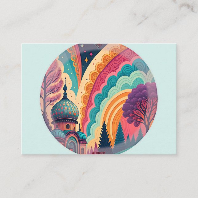 Pastel Dome & Rainbow Enclosure Card – Customise (Front)