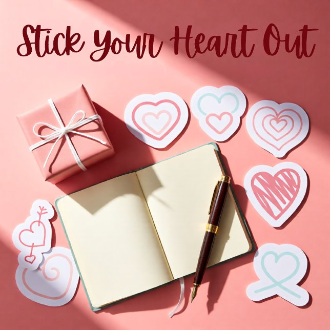 Pastel Doodle Hearts – Pink & Blue Hand-Drawn Love (Pastel Doodle Hearts – Pink & Blue Hand-Drawn Love Sticker)