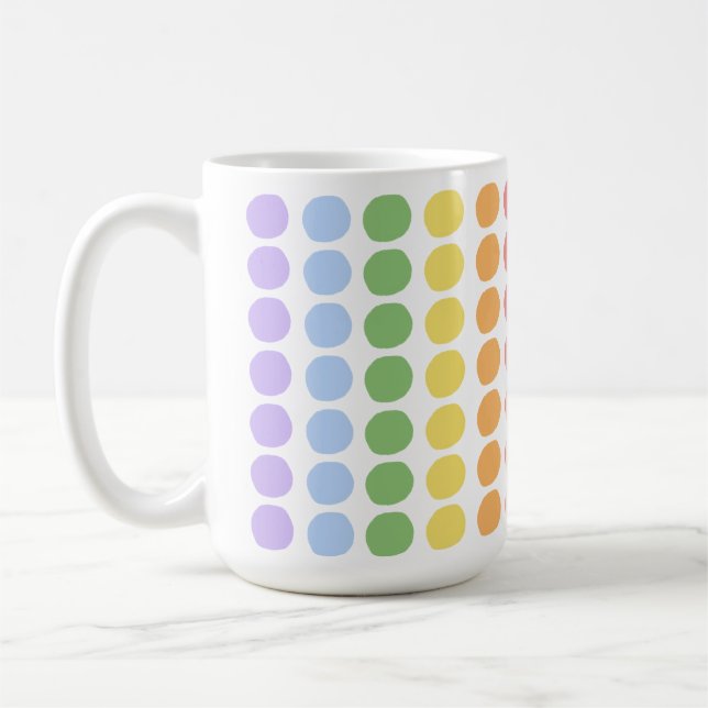 Pastel Dots  Coffee Mug (Left)