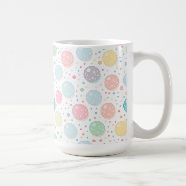 Pastel Dots Un-perfect Pattern Coffee Mug (Right)