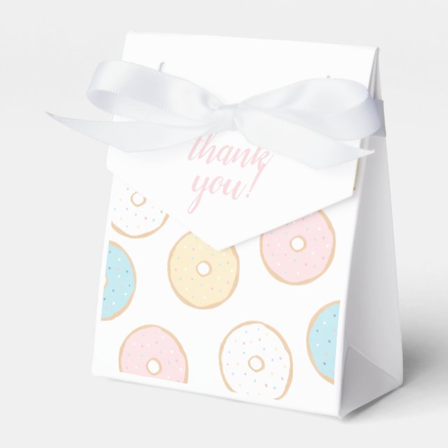 Pastel Doughnut Birthday Party Favour Box (Front Side)