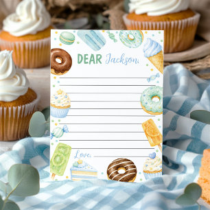 Pastel Doughnut Time Capsule Note Message Card