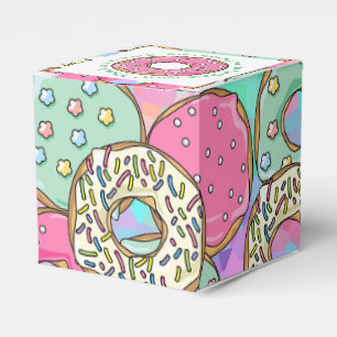 Pastel Doughnuts Birthday Party Theme Favour Box