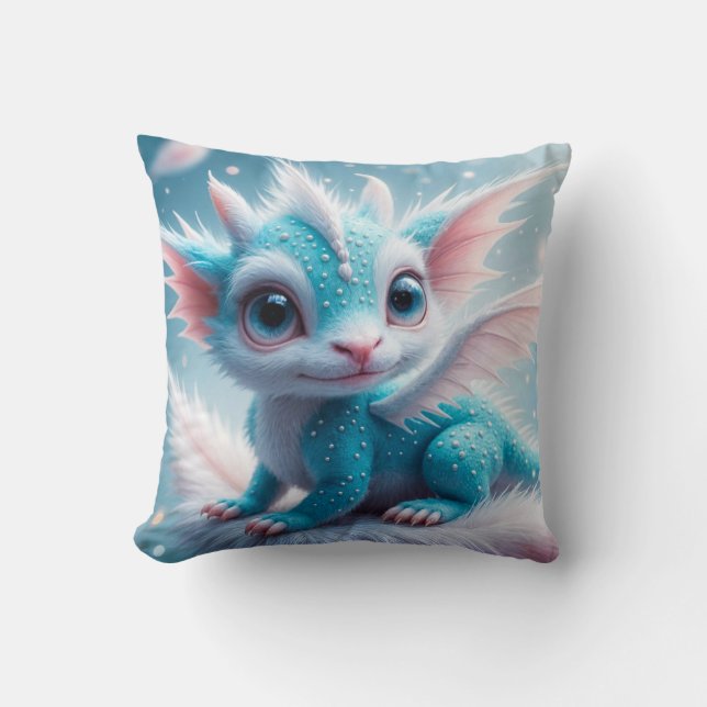 Pastel Dragon Pillow (Front)