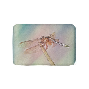 Pastel Dragonfly Bath Mat
