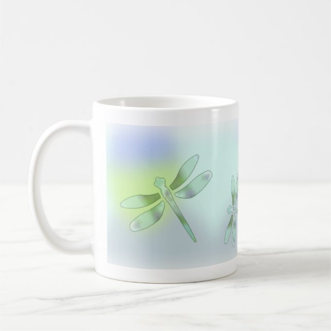 Pastel Dragonfly Coffee Mug (Left)