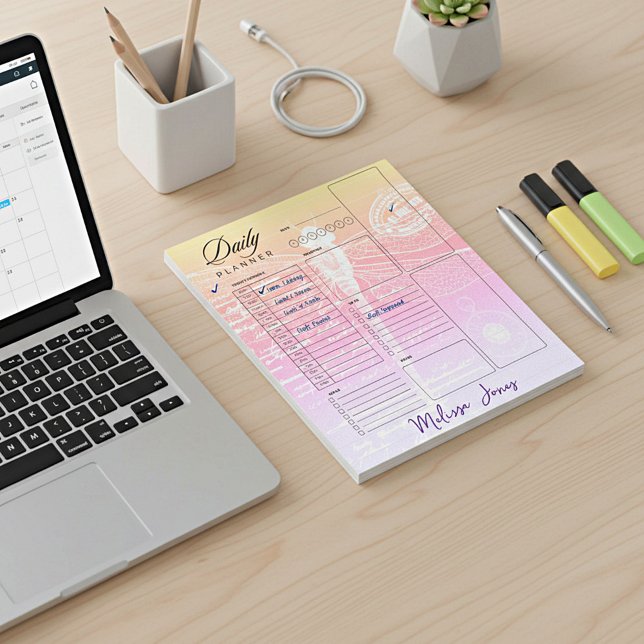 Pastel  dragonfly personalised daily planner notepad (Creator Uploaded)