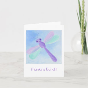 Pastel Dragonfly Thank You Notecard