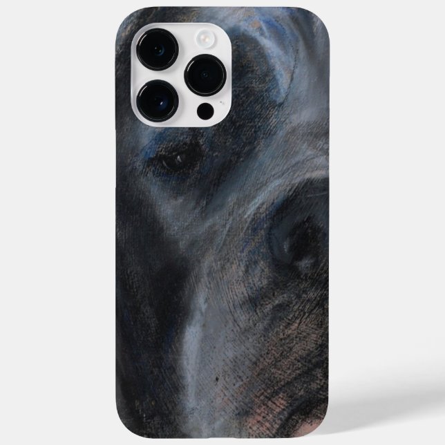 Pastel drawing blue Great Dane  Case-Mate iPhone Case (Back)