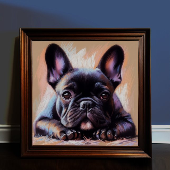 Pastel Drawing of a French Bulldog III Poster (Creator Uploaded)