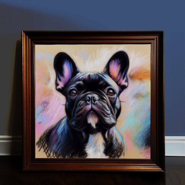 Pastel Drawing of a French Bulldog IV Poster (Creator Uploaded)