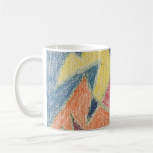 pastel drawing of beautiful and interesting shapes coffee mug