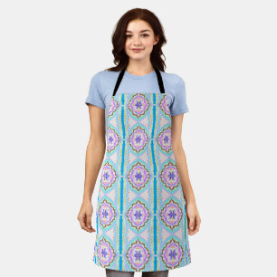 Pastel Dream Boho Geometric Kaleidoscope Apron