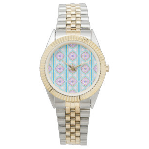Pastel Dream Boho Geometric Kaleidoscope Watch