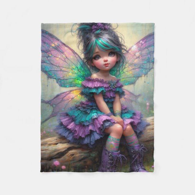 Pastel Dream Fairy Fleece Blanket (Front)