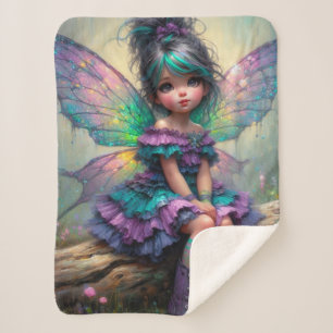 Pastel Dream Fairy Sherpa Blanket