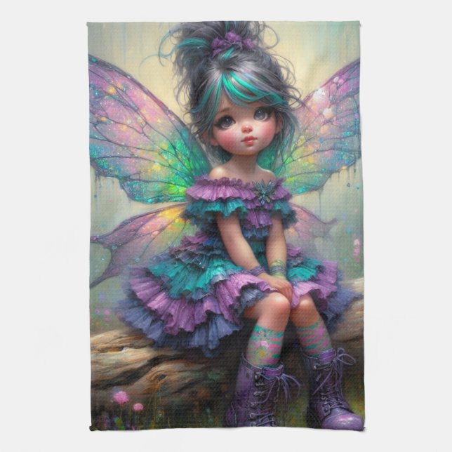 Pastel Dream Fairy Tea Towel (Vertical)