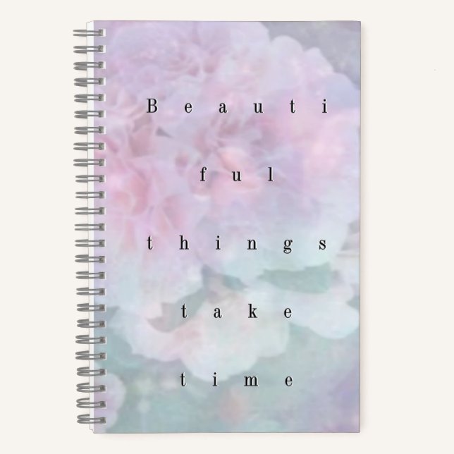 Pastel Dream Floral Spiral Notebook. Notebook (Front)