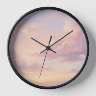 Pastel Dream: Renaissance-Style Modern Sky Study Clock