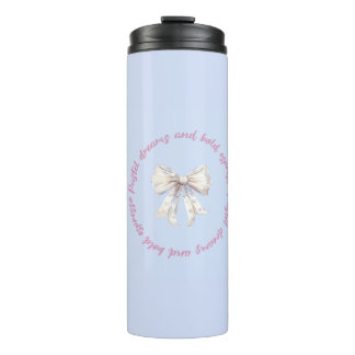 Pastel Dreams and Bold Espresso | Aesthetic Therma Thermal Tumbler