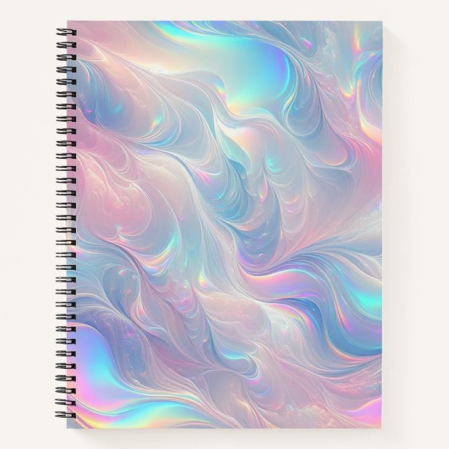 Pastel Dreamscape: Holographic Whirl Notebook (Front)