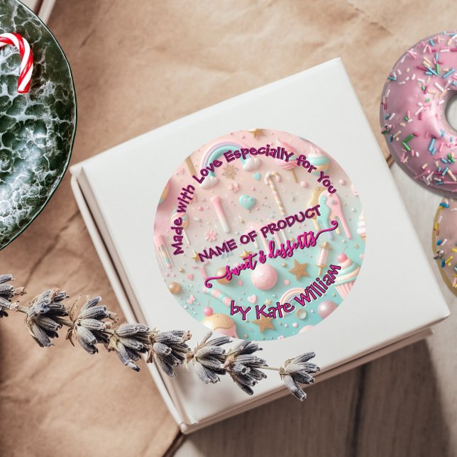 Pastel Drip Cookie and Dessert  Packaging Stickers (Creator Uploaded)