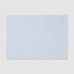 Pastel Dusty Blue Small Gingham Tissue Paper