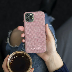 Pastel Dusty Rose Blush Pink Texture Pattern iPhone 11 Pro Case