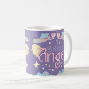 Pastel Earth Angel Mug – Stars, Clouds & Hearts