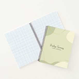Pastel earth tone abstract organic shapes notebook