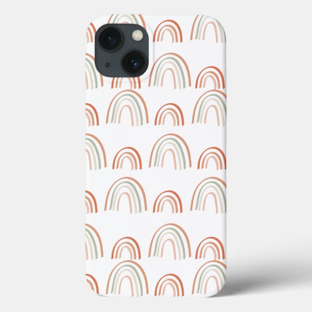 Pastel Earth Tone Boho Rainbow Pattern Case-Mate iPhone Case (Back)