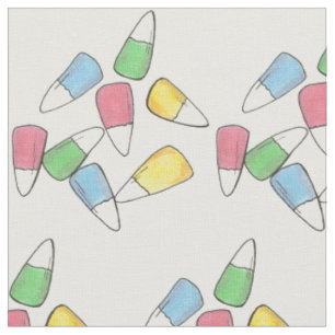 Pastel Easter Basket Sweet Candy Corn Candies Fabric