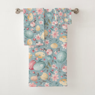Pastel Easter Blooms Decorative Bath Towel Set