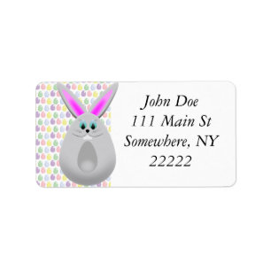 Pastel Easter Bunny Eggs Label