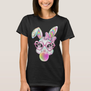 Pastel Easter Bunny Rabbit Sungles Bubble Gum Pink T-Shirt
