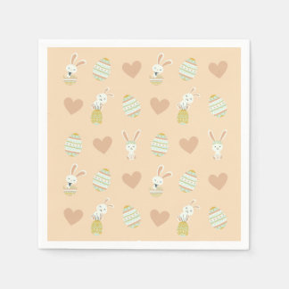 Pastel Easter Delight: Bunny & Egg Pattern Napkin