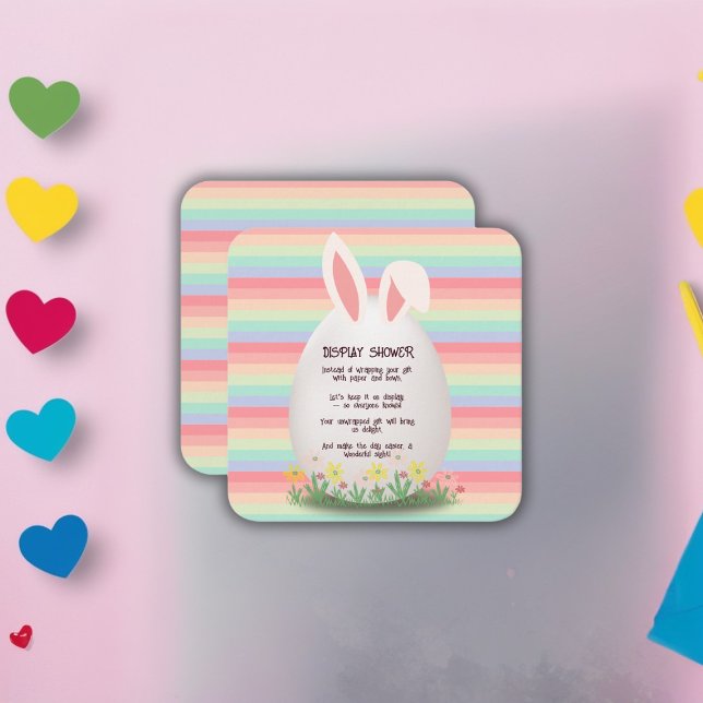 Pastel Easter Egg Bunny Baby Shower Enclosure Card (Creator Uploaded)
