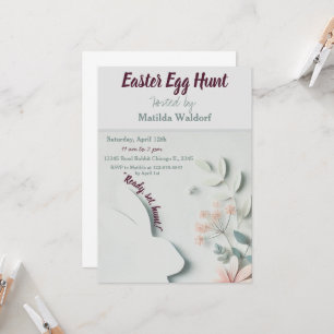 Pastel Easter Egg Hunt Invitation   Cute & Festive