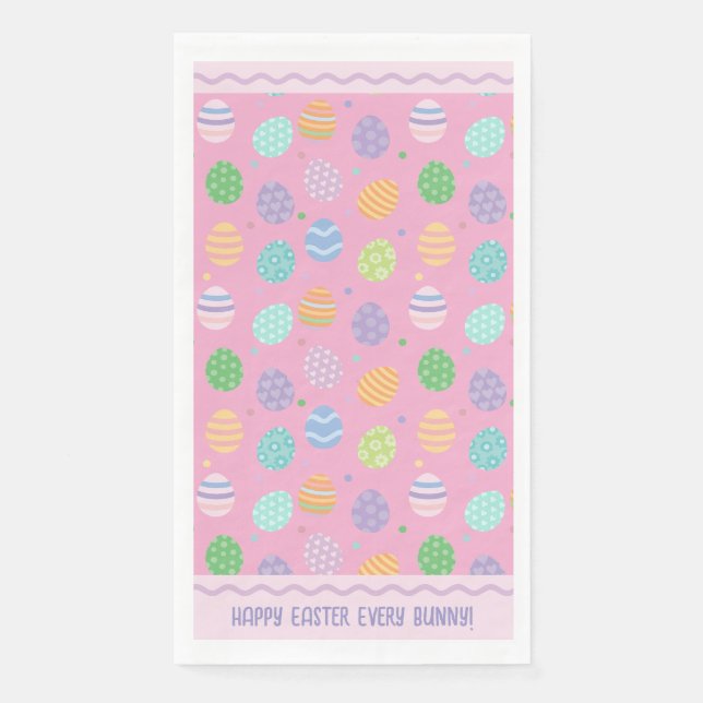 Pastel Easter Egg Paper Napkin (Front)
