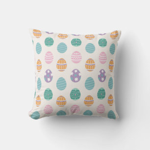 Pastel Easter Egg Pattern Cushion