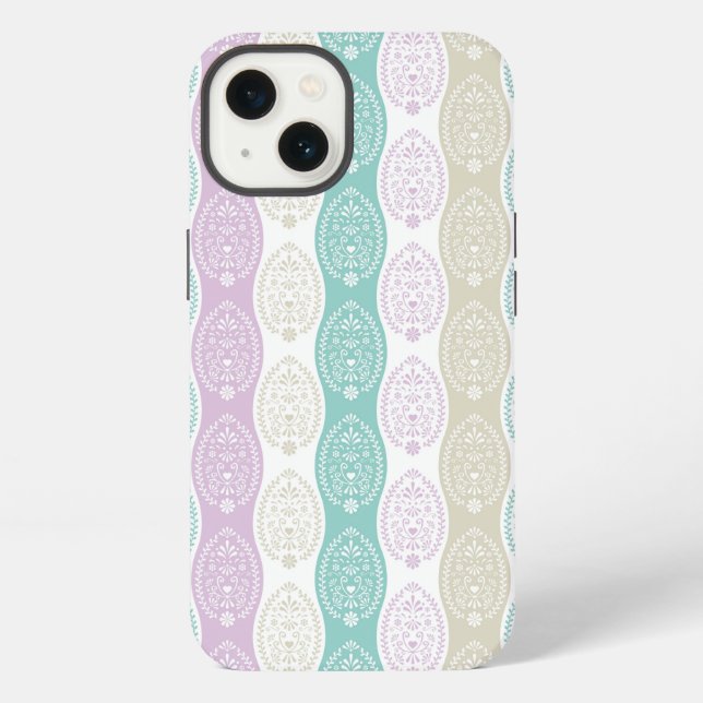 Pastel Easter Egg Pattern – Spring Holiday Design iPhone Case (Back)