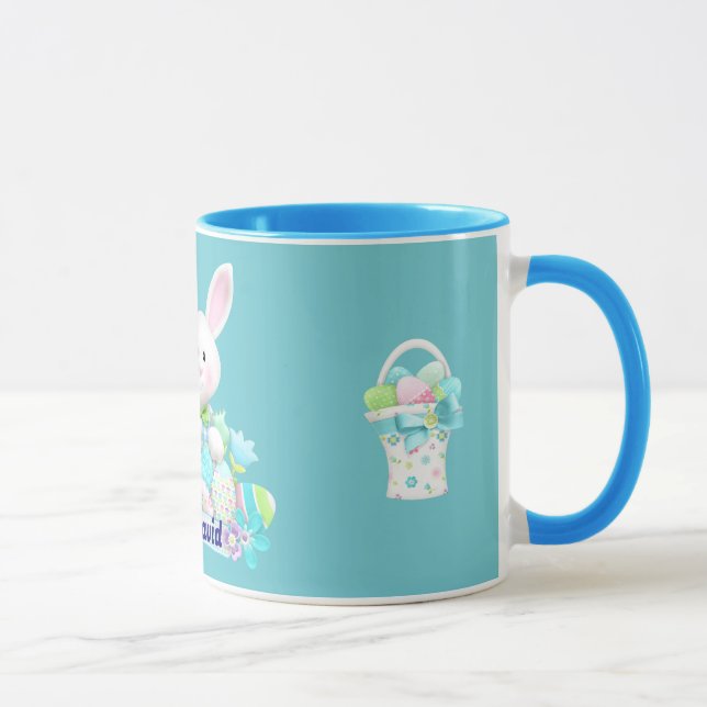 Pastel Easter Eggs & Bunny Mug (Right)