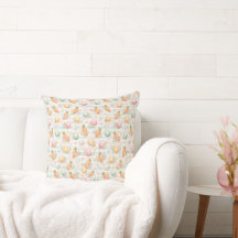 Pastel Easter Eggs & Carrots Watercolor Pattern
