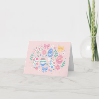 Pastel Easter Eggs Illustration Card